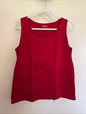 Coldwater Creek Women's Bright Red Scoop Neck Tank